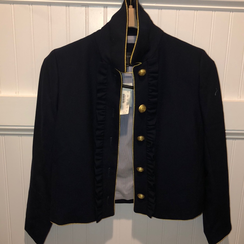 NEW J.Crew Women’s Blazer Navy with Gold
